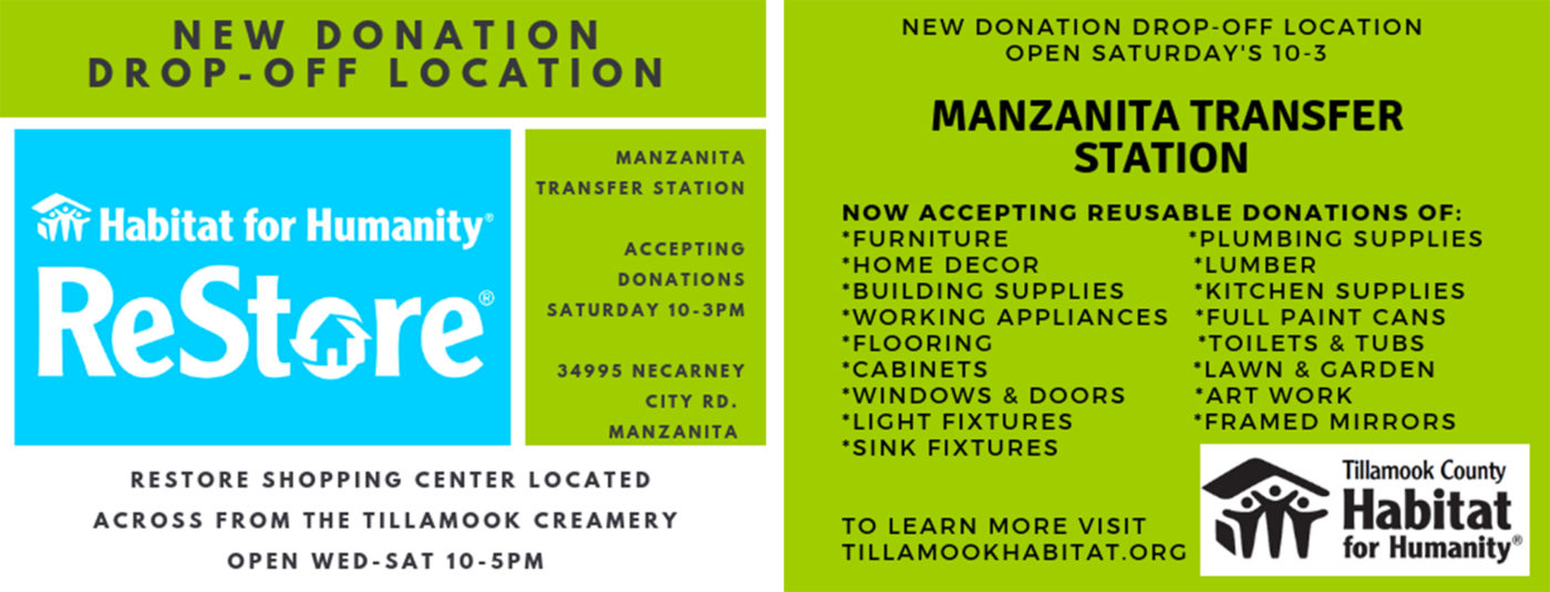 drop off Bend Redmond Habitat for Humanity